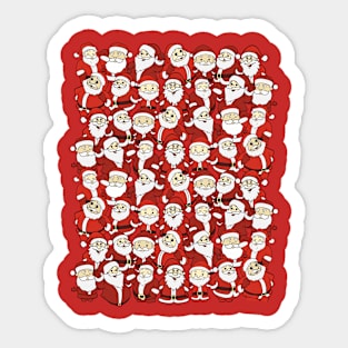 Funny Santa Claus in Christmas cinema Sticker